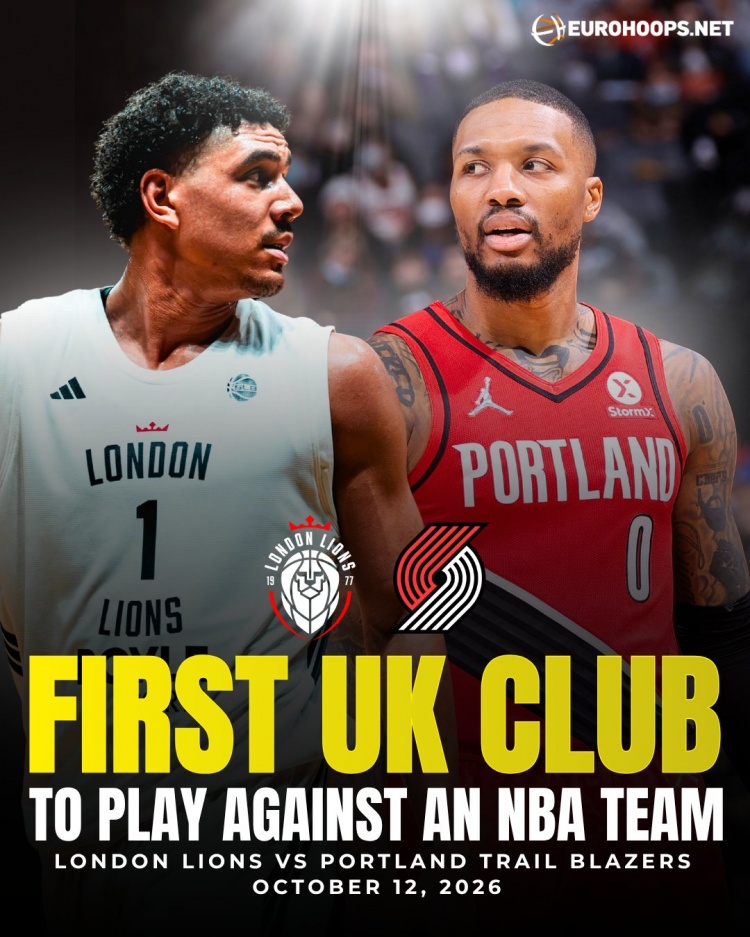 伦敦雄狮创历史 成首支对阵NBA球队英国篮球俱乐部 伦敦雄狮创历史 成首支对阵NBA球队英国篮球俱乐部